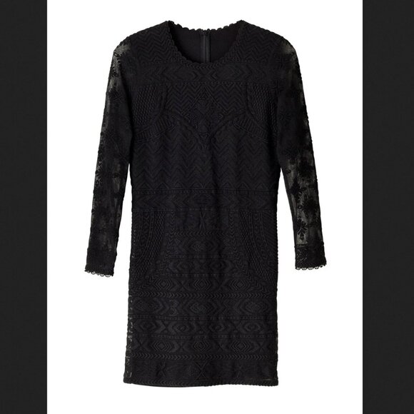 Isabel Marant for H&M Boho Dress in Black Lace Pattern sz 8 - Picture 6 of 6